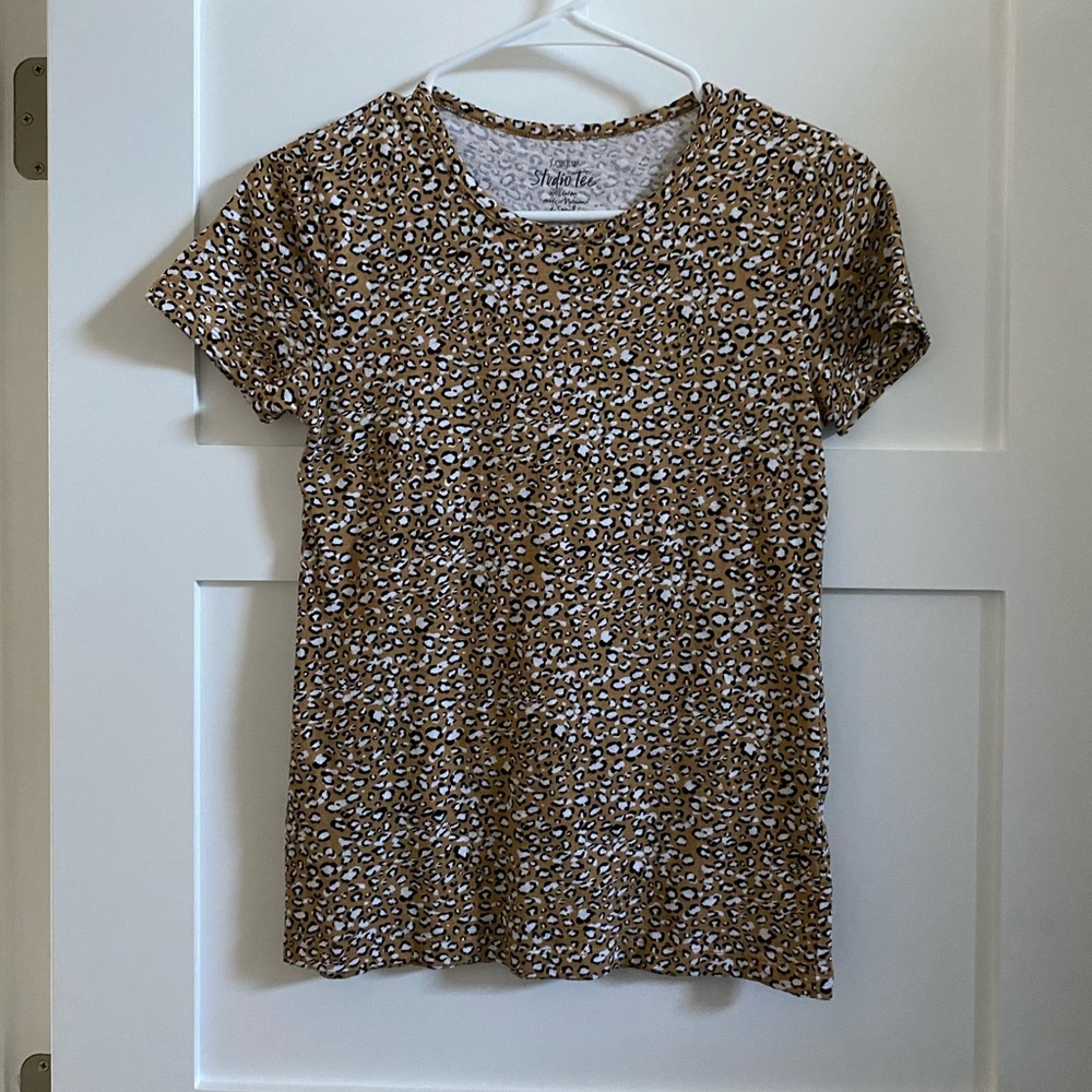 J.Crew Leopard / Cheetah Studio Tee